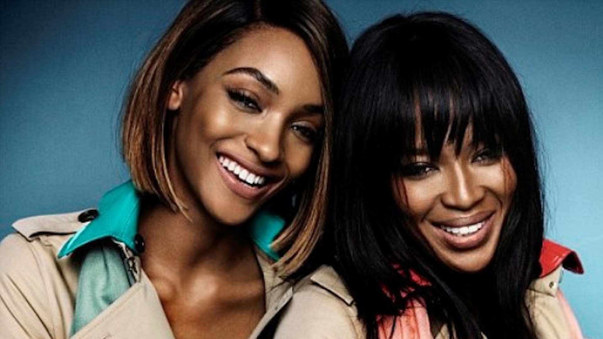 naomi and jourdan for burberry image