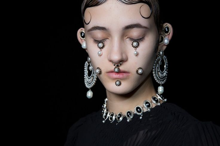 Givenchy FW15 septum rings and facial jewellery