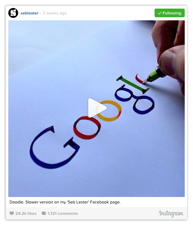 Seb Lester Google logo